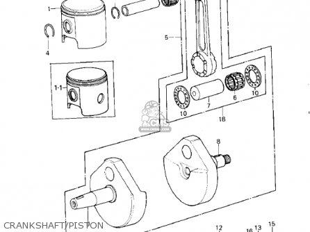 CRANKSHAFT/PISTON - KDX400-A1 KDX400 1979 USA CANADA