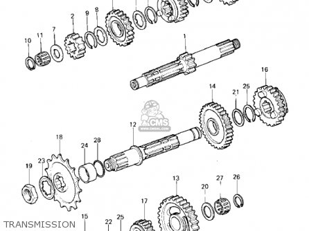 TRANSMISSION - KDX400-A1 KDX400 1979 USA CANADA
