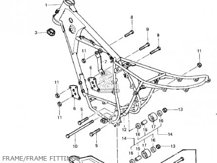 FRAME/FRAME FITTINGS - KDX400-A1 KDX400 1979 USA CANADA