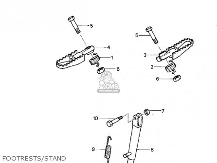FOOTRESTS/STAND - KDX400-A1 KDX400 1979 USA CANADA
