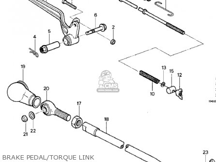 BRAKE PEDAL/TORQUE LINK - KDX400-A1 KDX400 1979 USA CANADA