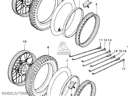 WHEELS/TIRES - KDX400-A1 KDX400 1979 USA CANADA