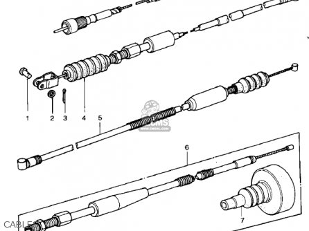 CABLES - KDX400-A1 KDX400 1979 USA CANADA