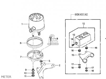 METER - KDX400-A1 KDX400 1979 USA CANADA