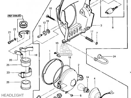 HEADLIGHT - KDX400-A1 KDX400 1979 USA CANADA