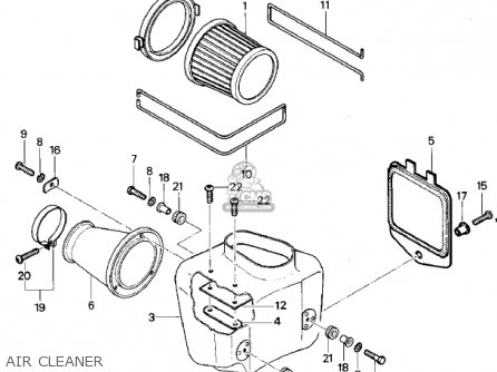 AIR CLEANER - KDX400-A1 KDX400 1979 USA CANADA