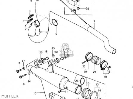 MUFFLER - KDX400-A1 KDX400 1979 USA CANADA
