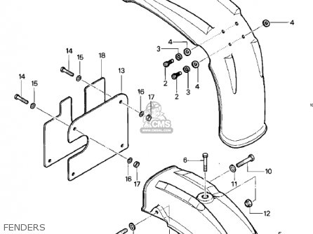FENDERS - KDX400-A1 KDX400 1979 USA CANADA