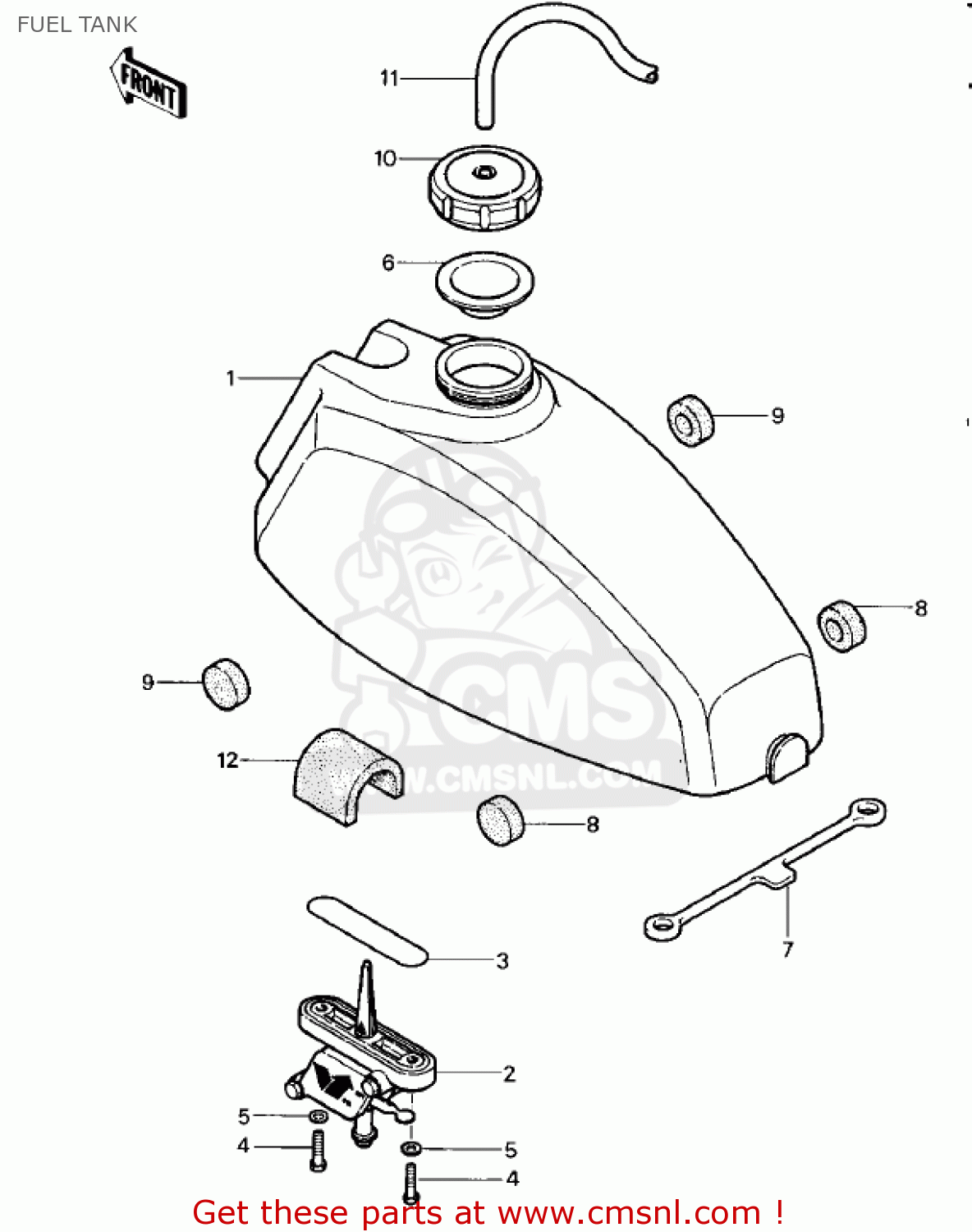 FUEL TANK KDX400-A2 KDX400 1980 USA CANADA