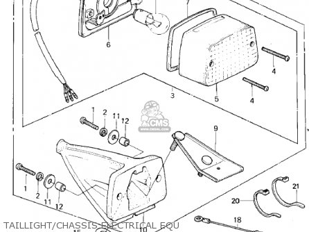 TAILLIGHT/CHASSIS ELECTRICAL EQU - KDX400-A2 KDX400 1980 USA CANADA