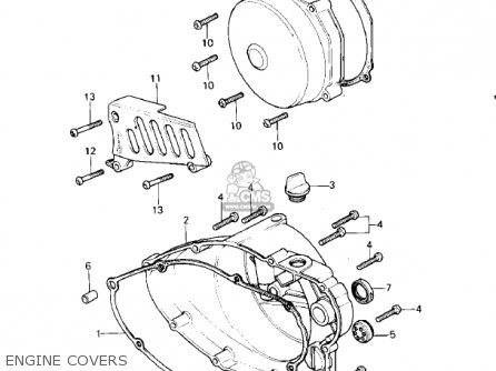 ENGINE COVERS - KDX400-A2 KDX400 1980 USA CANADA