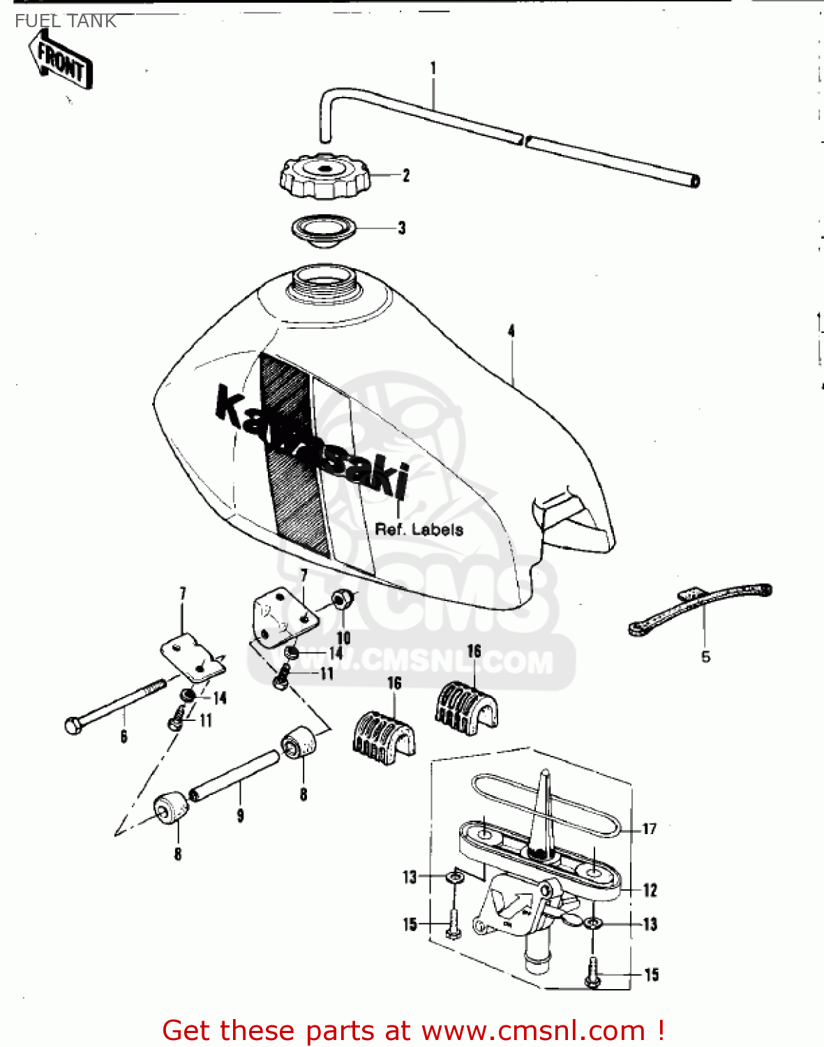 FUEL TANK KDX420-B1 KDX420 1981 UNITED KINGDOM USA CALIFORNIA EXPORT