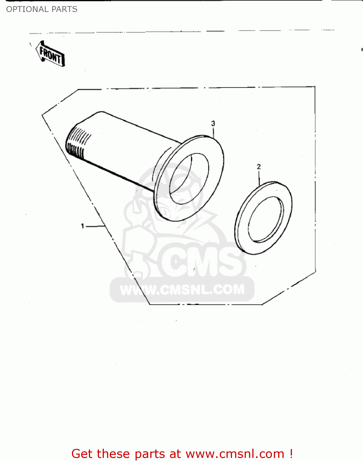 OPTIONAL PARTS KDX420-B1 KDX420 1981 UNITED KINGDOM USA CALIFORNIA EXPORT