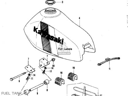 FUEL TANK - KDX420-B1 KDX420 1981 UNITED KINGDOM USA CALIFORNIA EXPORT