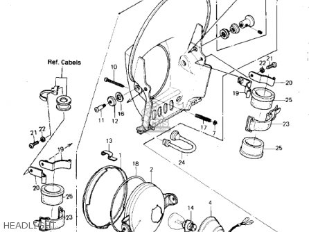 HEADLIGHT - KDX420-B1 KDX420 1981 UNITED KINGDOM USA CALIFORNIA EXPORT