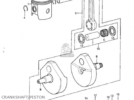 CRANKSHAFT/PISTON - KDX420-B1 KDX420 1981 UNITED KINGDOM USA CALIFORNIA EXPORT