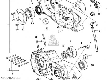 CRANKCASE - KDX420-B1 KDX420 1981 UNITED KINGDOM USA CALIFORNIA EXPORT