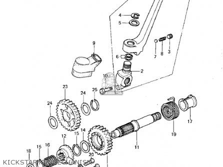 KICKSTARTER MECHANISM - KDX420-B1 KDX420 1981 UNITED KINGDOM USA CALIFORNIA EXPORT