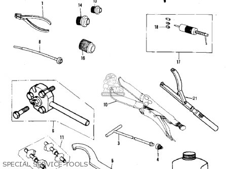 SPECIAL SERVICE TOOLS - KDX420-B1 KDX420 1981 UNITED KINGDOM USA CALIFORNIA EXPORT