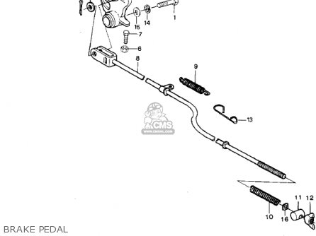 BRAKE PEDAL - KDX420-B1 KDX420 1981 UNITED KINGDOM USA CALIFORNIA EXPORT