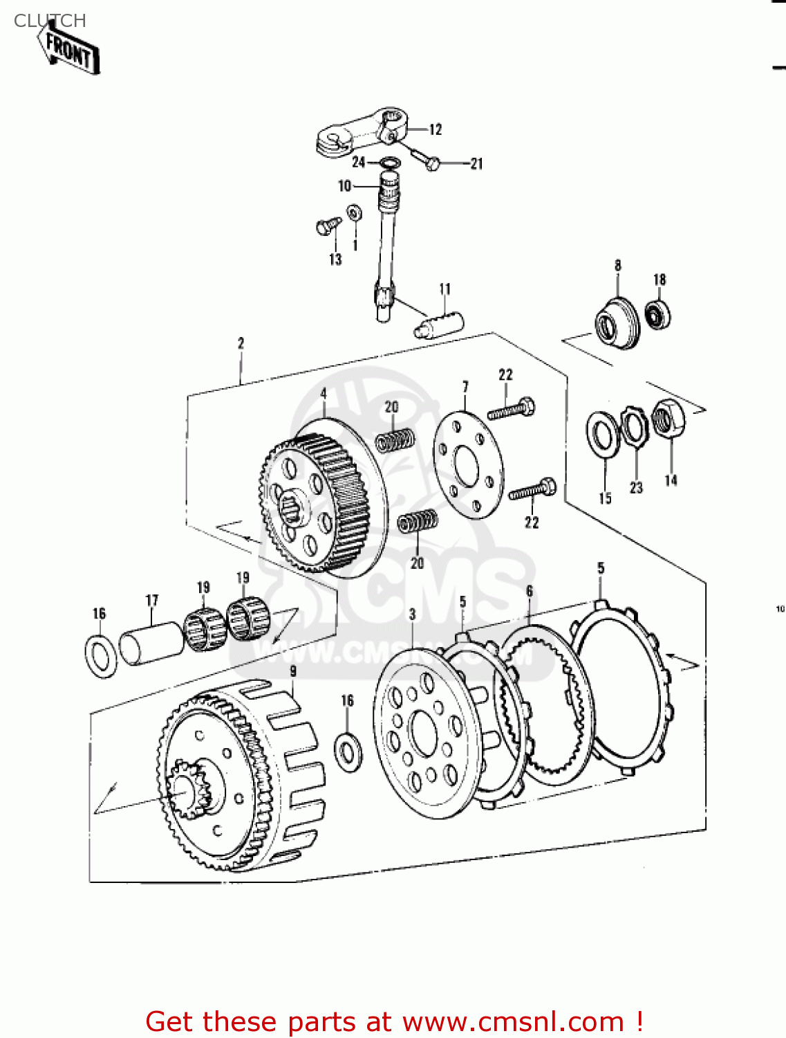 CLUTCH KDX450-A1 KDX450 1982 UNITED KINGDOM USA CALIFORNIA EXPORT