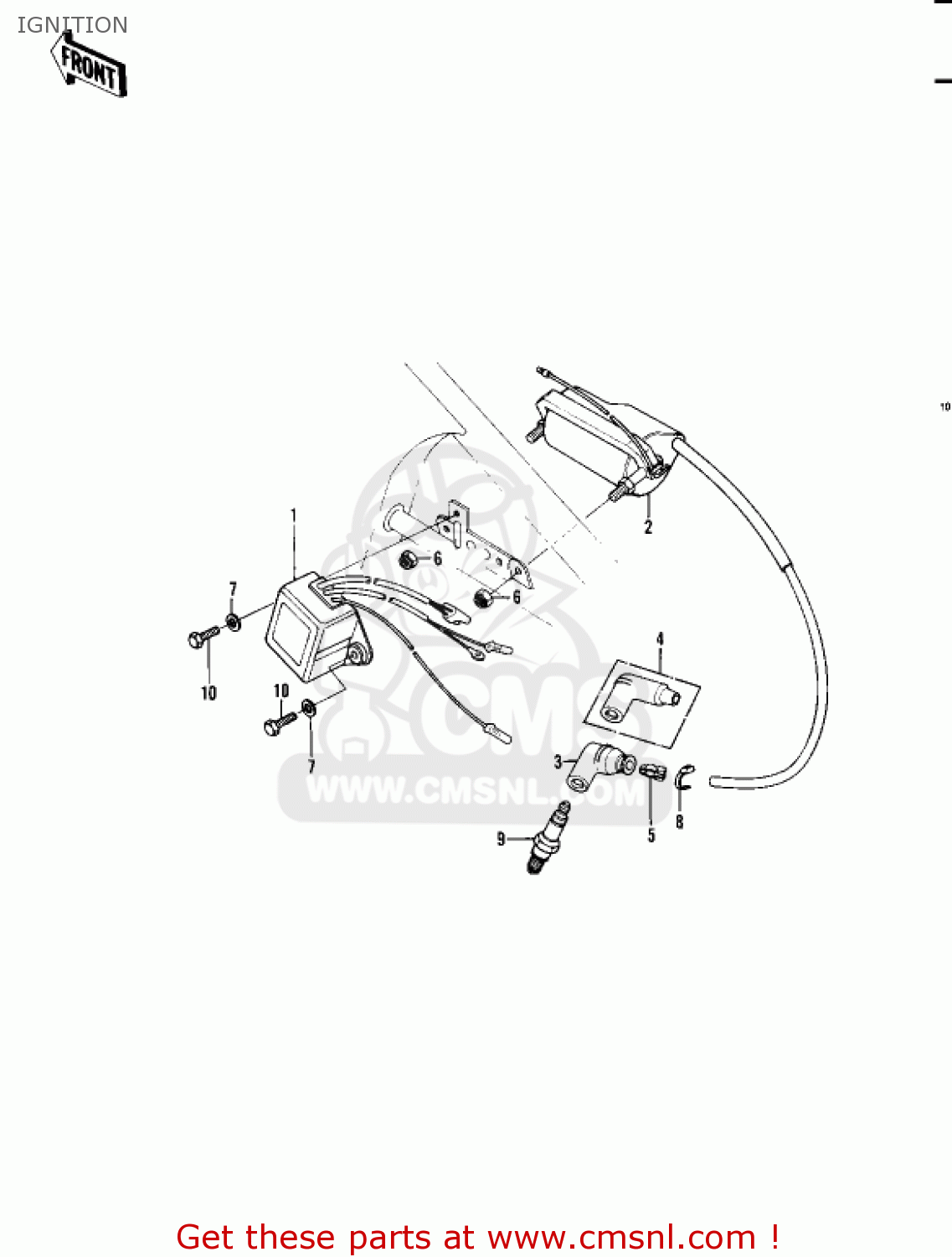 IGNITION KDX450-A1 KDX450 1982 UNITED KINGDOM USA CALIFORNIA EXPORT