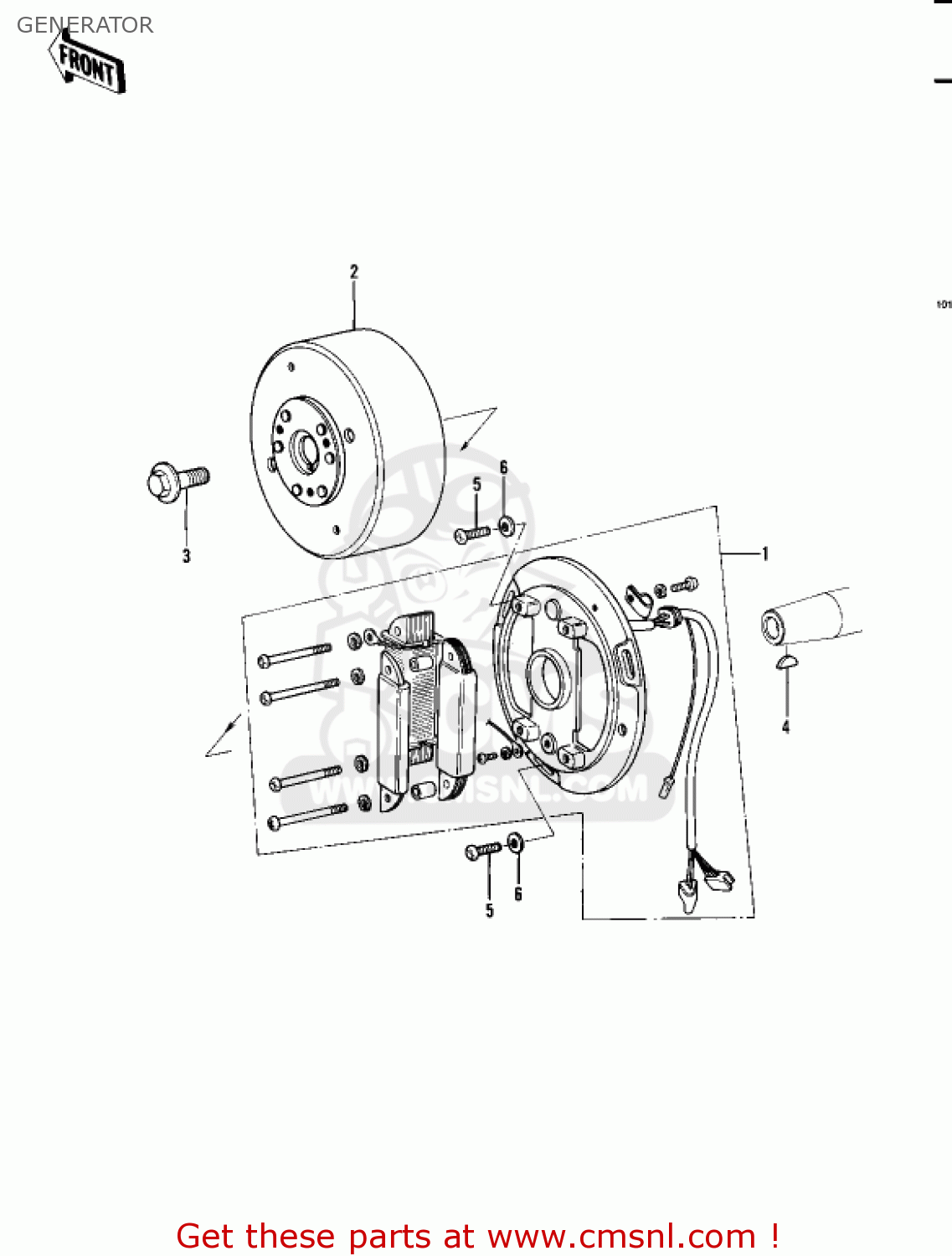 GENERATOR KDX450-A1 KDX450 1982 UNITED KINGDOM USA CALIFORNIA EXPORT