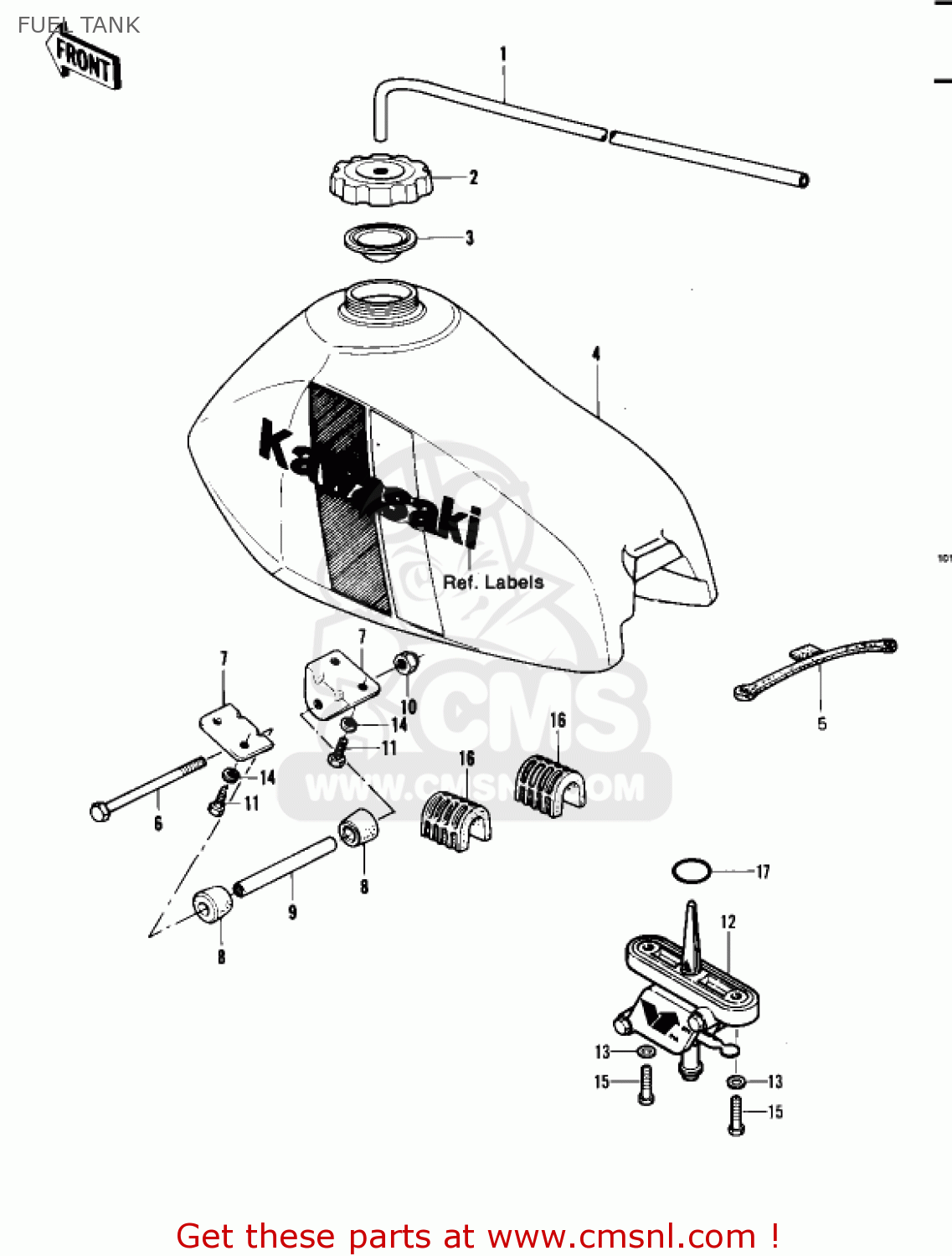 FUEL TANK KDX450-A1 KDX450 1982 UNITED KINGDOM USA CALIFORNIA EXPORT