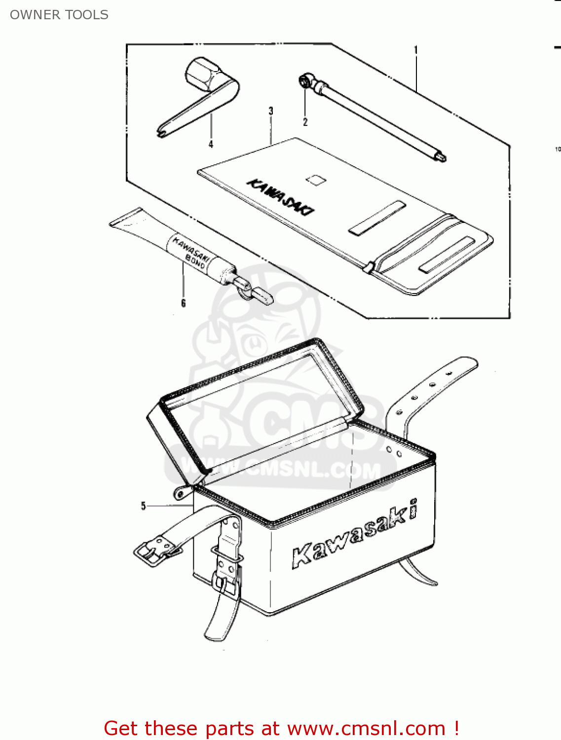 OWNER TOOLS KDX450-A1 KDX450 1982 UNITED KINGDOM USA CALIFORNIA EXPORT