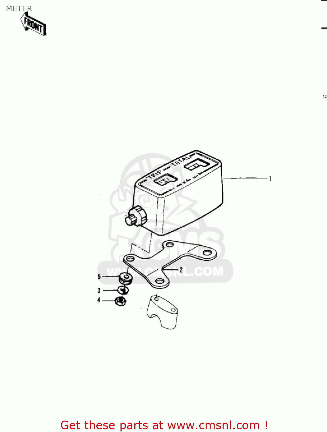 METER KDX450-A1 KDX450 1982 UNITED KINGDOM USA CALIFORNIA EXPORT