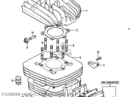 CYLINDER HEAD/CYLINDER/REED VALV - KDX450-A1 KDX450 1982 UNITED KINGDOM USA CALIFORNIA EXPORT