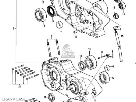 CRANKCASE - KDX450-A1 KDX450 1982 UNITED KINGDOM USA CALIFORNIA EXPORT