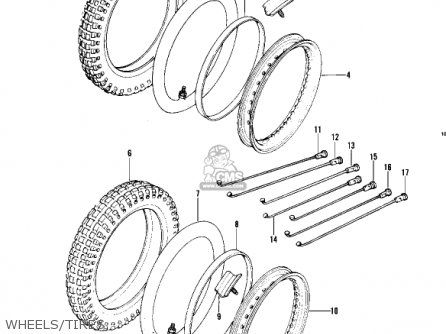 WHEELS/TIRES - KDX450-A1 KDX450 1982 UNITED KINGDOM USA CALIFORNIA EXPORT