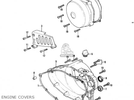 ENGINE COVERS - KDX450-A1 KDX450 1982 UNITED KINGDOM USA CALIFORNIA EXPORT