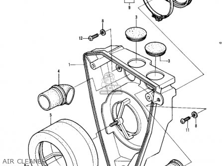 AIR CLEANER - KDX450-A1 KDX450 1982 UNITED KINGDOM USA CALIFORNIA EXPORT