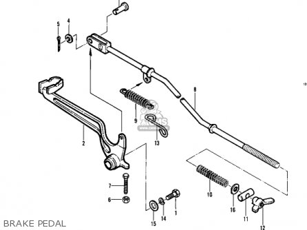BRAKE PEDAL - KDX450-A1 KDX450 1982 UNITED KINGDOM USA CALIFORNIA EXPORT