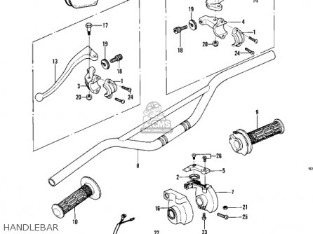 HANDLEBAR - KDX450-A1 KDX450 1982 UNITED KINGDOM USA CALIFORNIA EXPORT