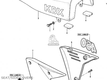 SEAT/SIDE COVERS - KDX450-A1 KDX450 1982 UNITED KINGDOM USA CALIFORNIA EXPORT