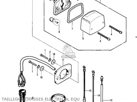 TAILLIGHT/CHASSIS ELECTRICAL EQU - KDX450-A1 KDX450 1982 UNITED KINGDOM USA CALIFORNIA EXPORT