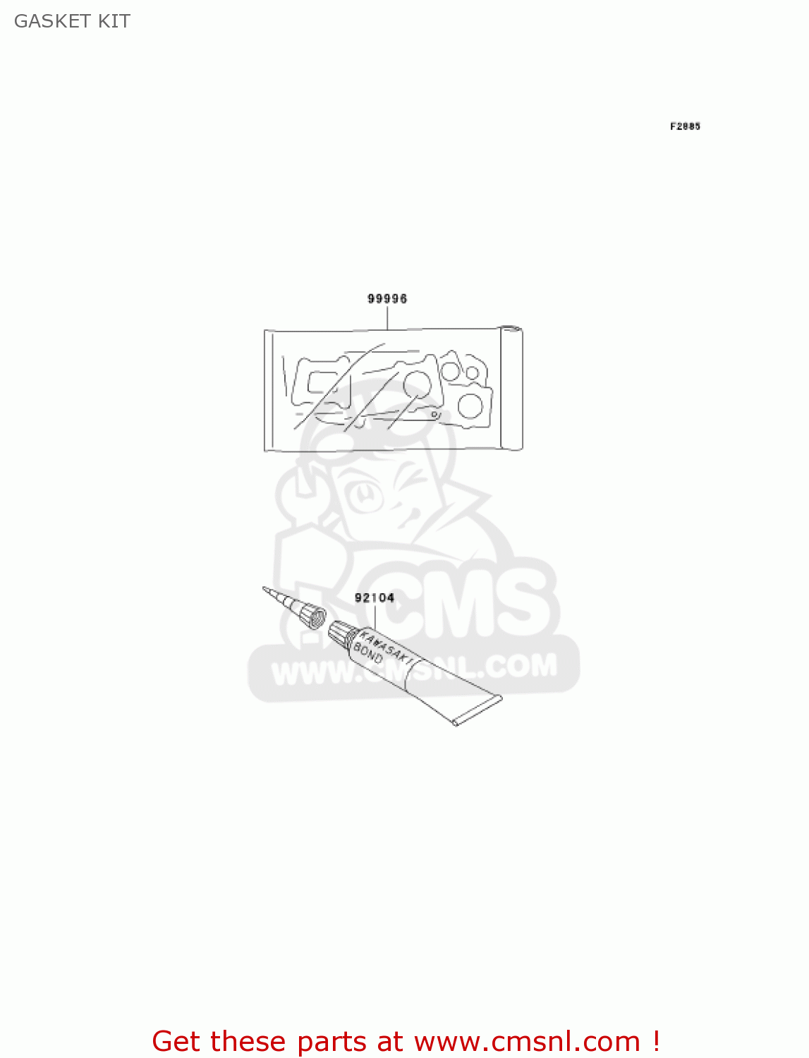GASKET KIT KDX50-A1 KDX50 2003 USA CANADA