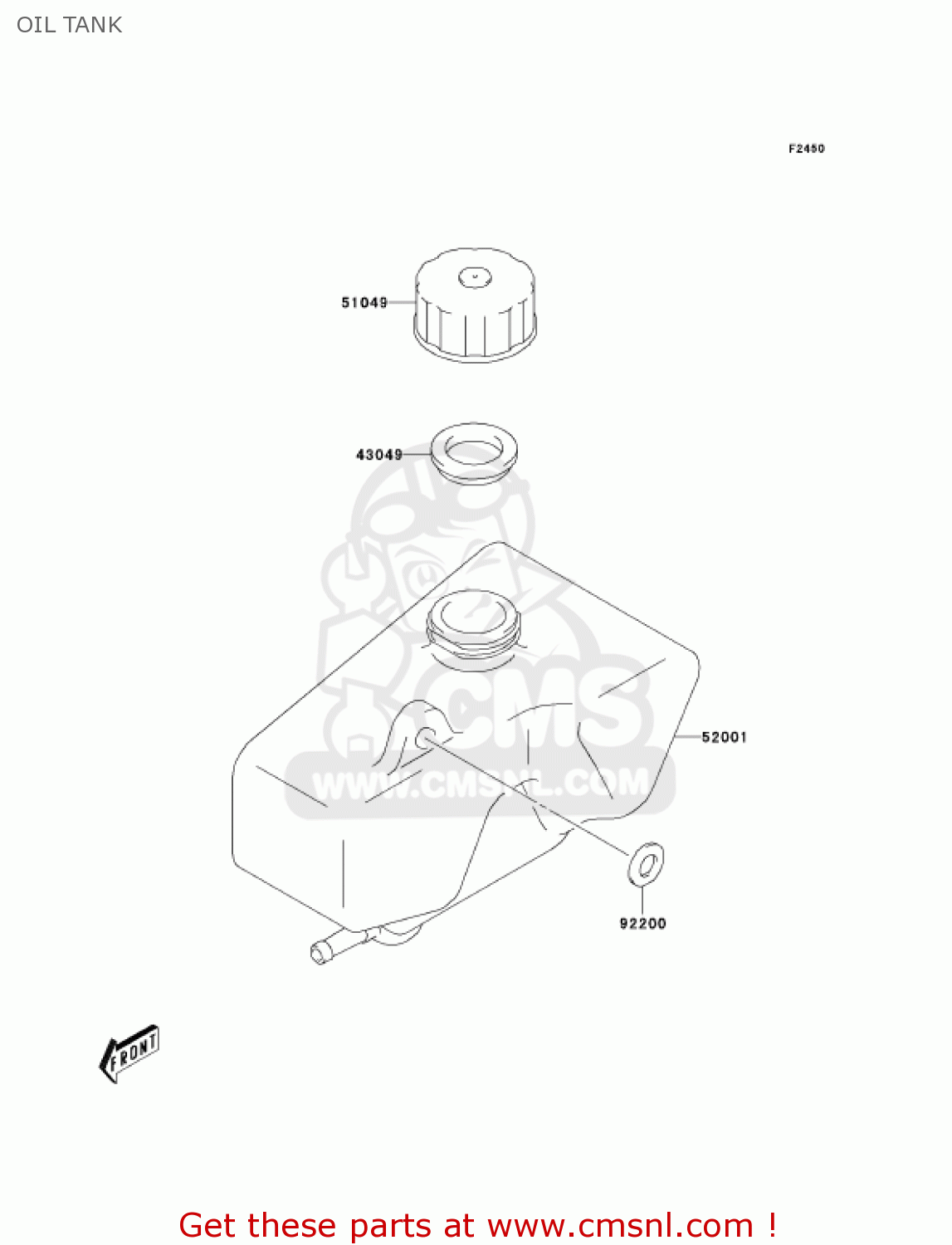 OIL TANK KDX50-A1 KDX50 2003 USA CANADA