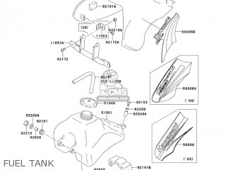FUEL TANK - KDX50-A1 KDX50 2003 USA CANADA