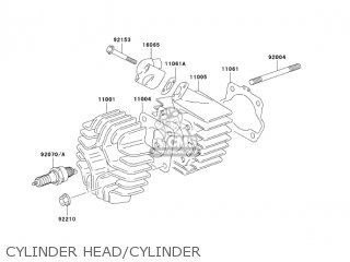 CYLINDER HEAD/CYLINDER - KDX50-A1 KDX50 2003 USA CANADA