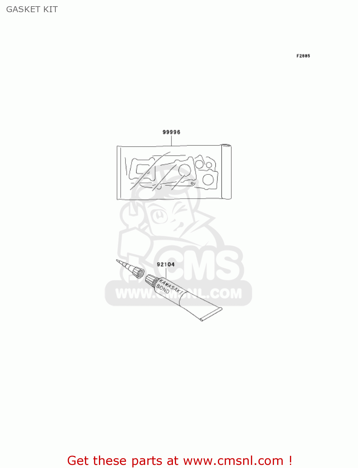GASKET KIT KDX50-A2 KDX50 2004 USA CANADA