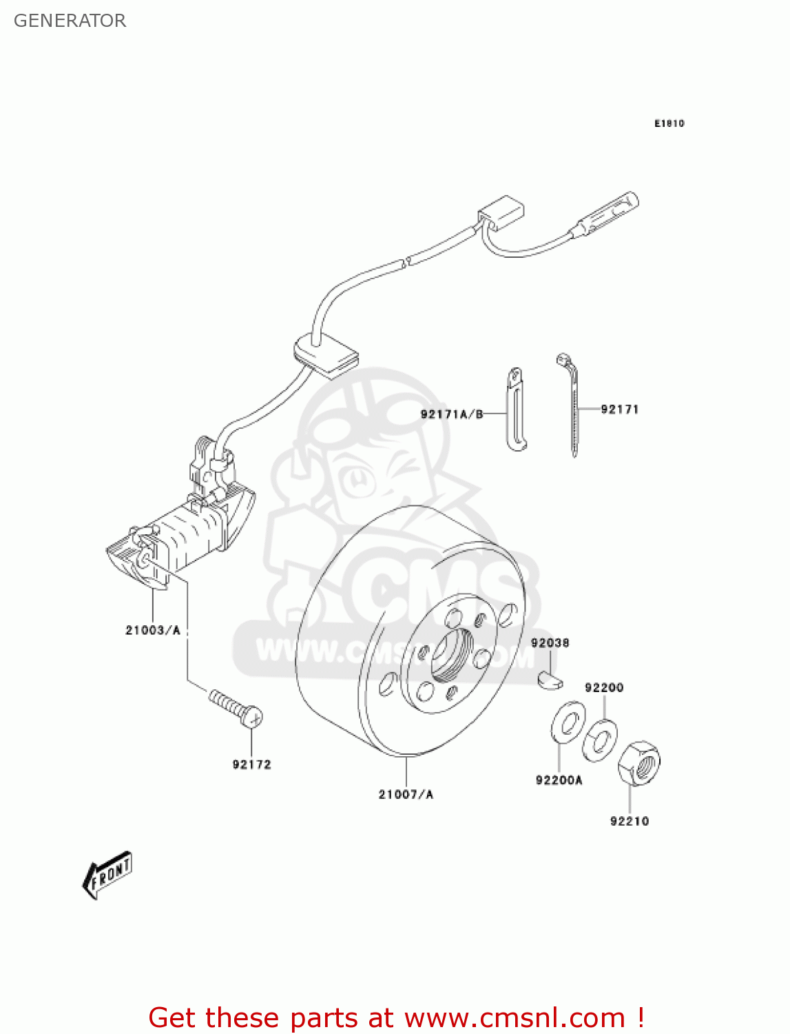 GENERATOR KDX50-A2 KDX50 2004 USA CANADA