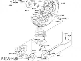 REAR HUB - KDX50-A2 KDX50 2004 USA CANADA