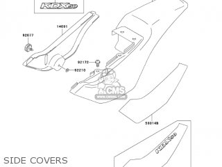 SIDE COVERS - KDX50-A2 KDX50 2004 USA CANADA