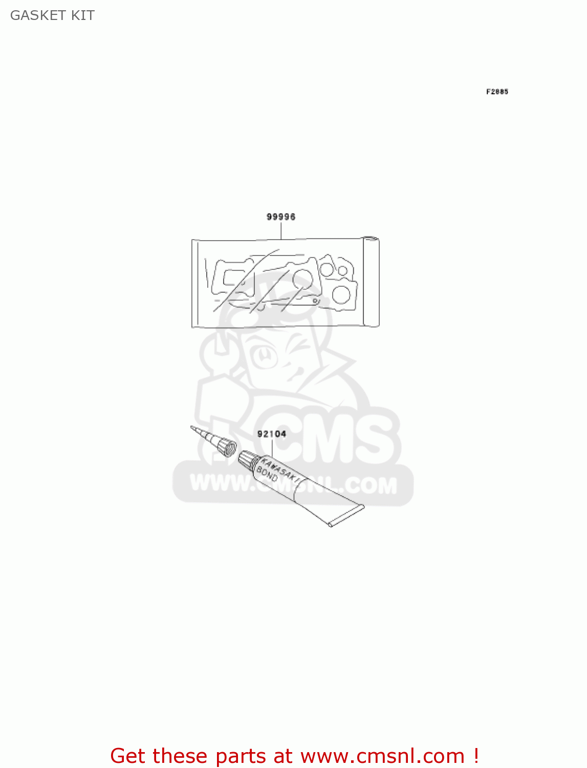 GASKET KIT KDX50-A3 KDX50 2005 USA CANADA