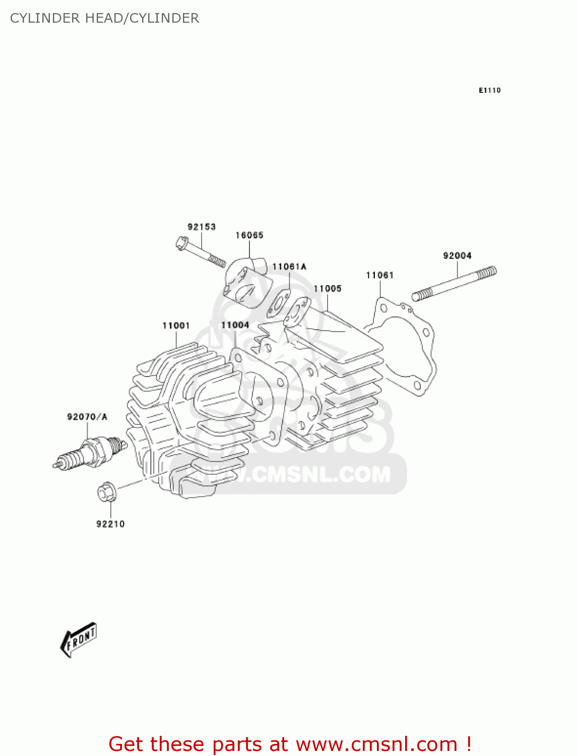 CYLINDER HEAD/CYLINDER KDX50-A3 KDX50 2005 USA CANADA