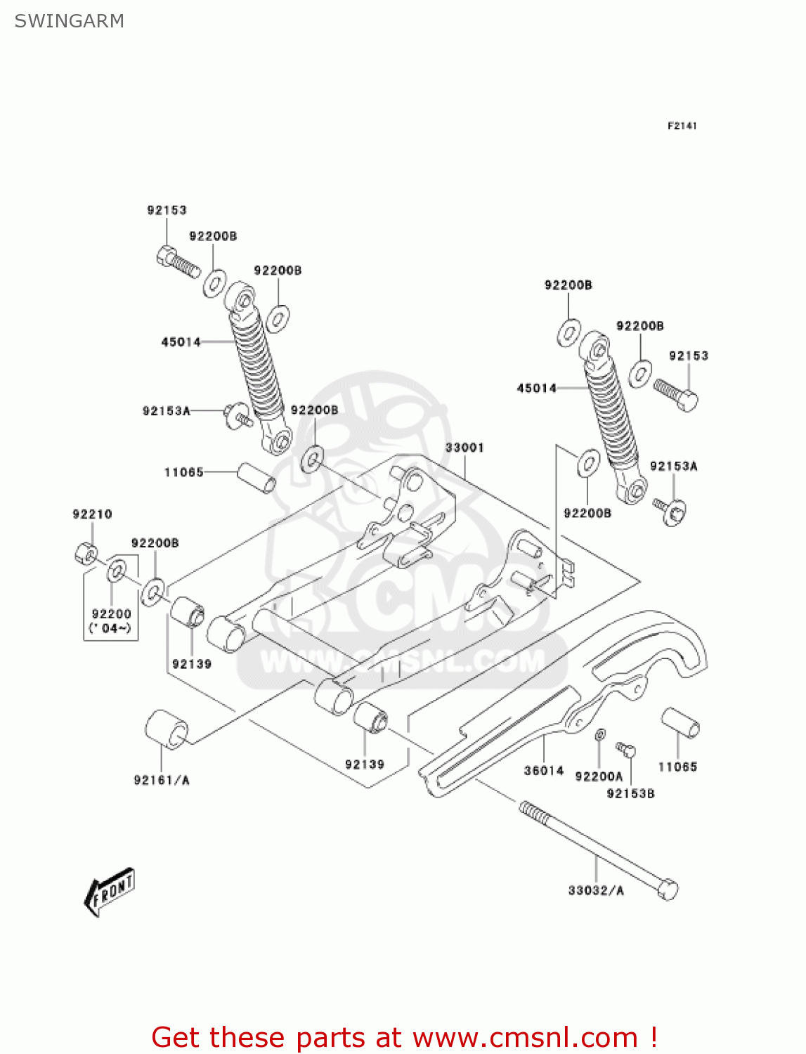 SWINGARM KDX50-A3 KDX50 2005 USA CANADA
